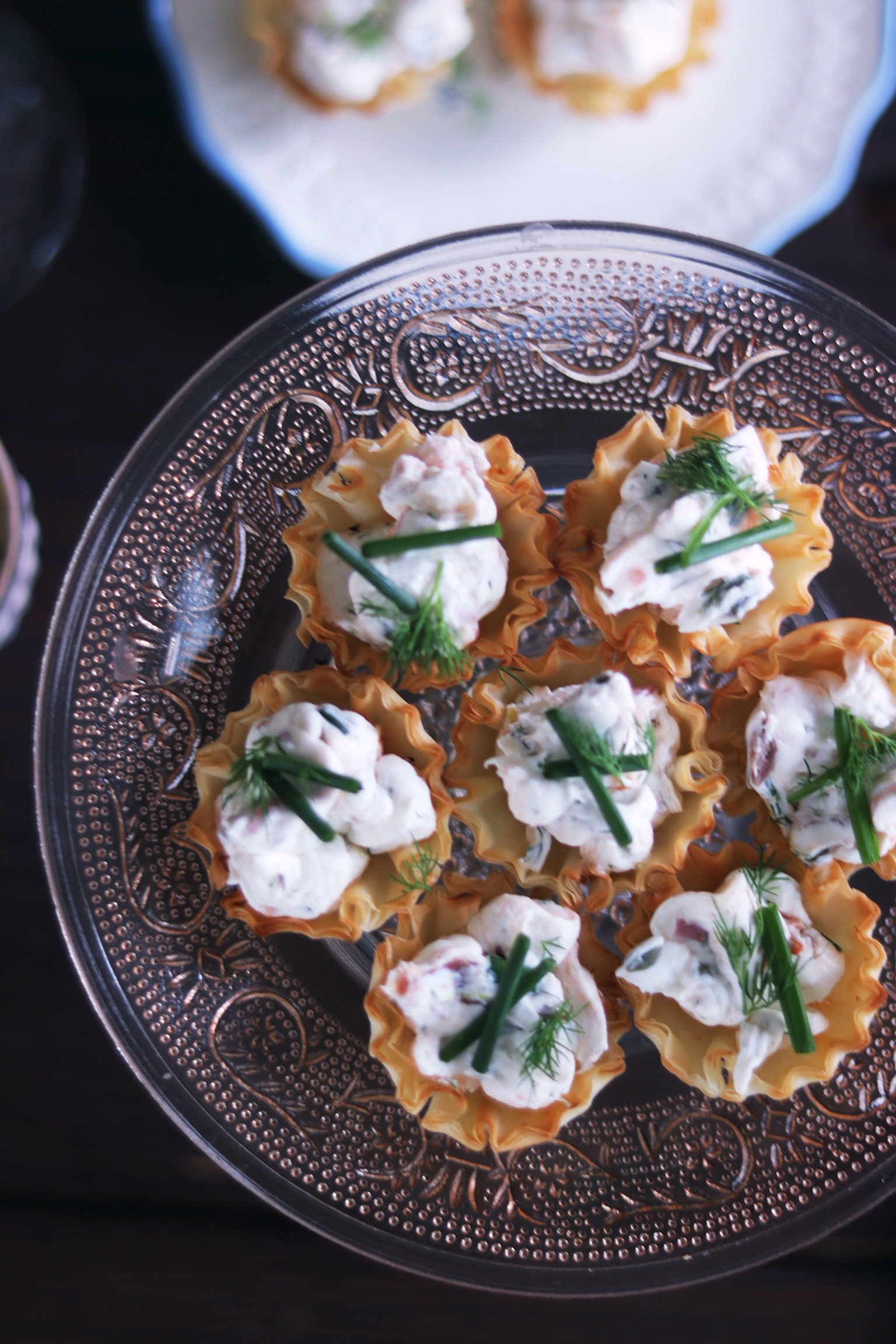 Smoked Salmon Phyllo Cups - Foxes Love Lemons